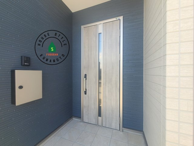 菊池郡大津町大字大津第8-3棟（1号棟）　の外観：施工例|おでかけの時も帰った時も、「我が家」を最初に感じでもらえる素敵な空間に。