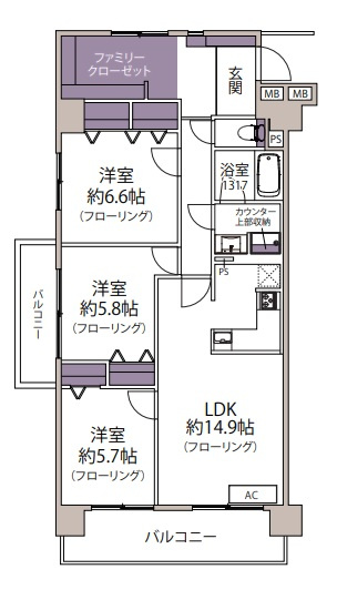 【間取り】 | オリエントハイツ篠栗☆仲介手数料無料☆