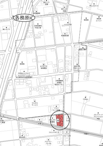 6区画分譲地　米野　F区画の地図