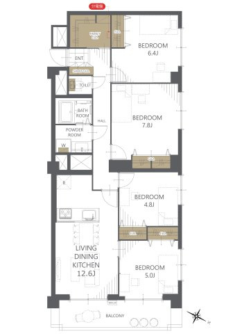 【間取り】ならしのサンハイツ 