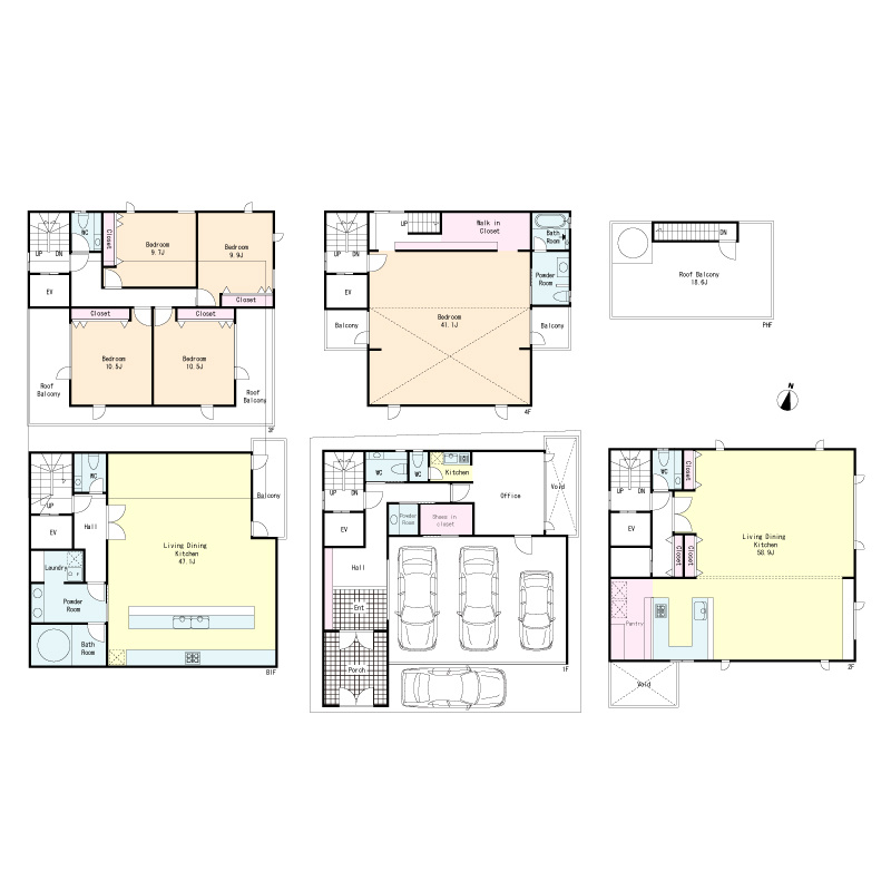 港区南麻布３丁目　売地の参考プラン