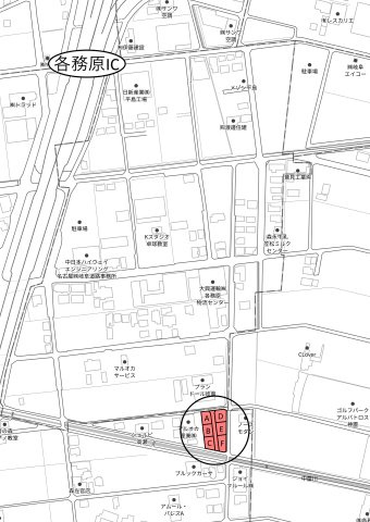 6区画分譲地　米野　B区画の地図