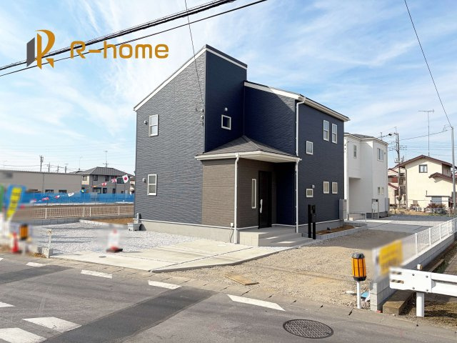 古河市諸川第13　新築戸建て　2号棟の外観|ご予約を頂ければ、『平日』はもちろん『早朝』や『夜間』もご見学可能です♪お気軽にお申し付けください♪