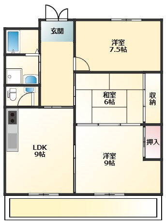 中の島マンション 2階