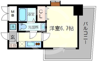 【間取り】 | ラシュレエグゼ夕陽丘 | 間取り図