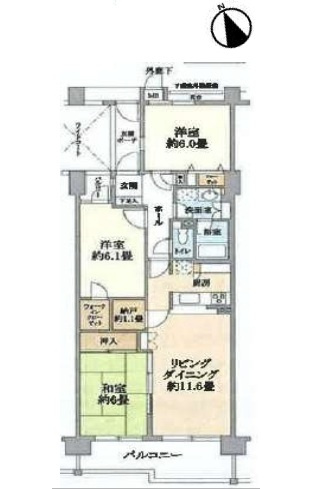 【間取り】 | アーベイン川越新宿キッズパーク | ３LDK