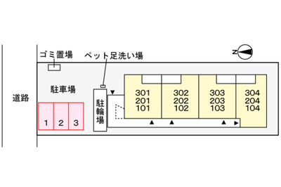 【区画図】 | シャルマン唐橋南Ⅱ