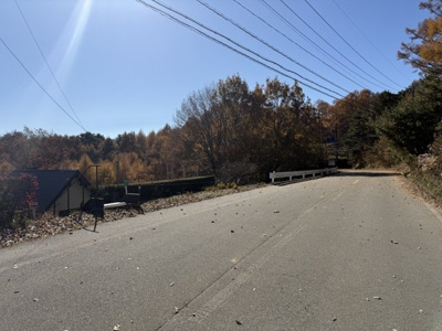 【前面道路含む現地写真】 | 佐久高原美笹別荘地Ｇ－１