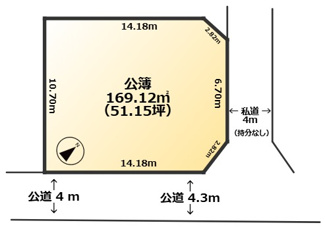 【区画図】 | 豊田市鴛鴨町　売地