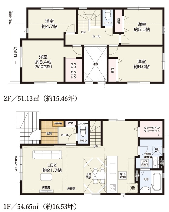 仲介手数料無料　KEIAI GRACE所沢市上新井３２期　全２棟の間取り