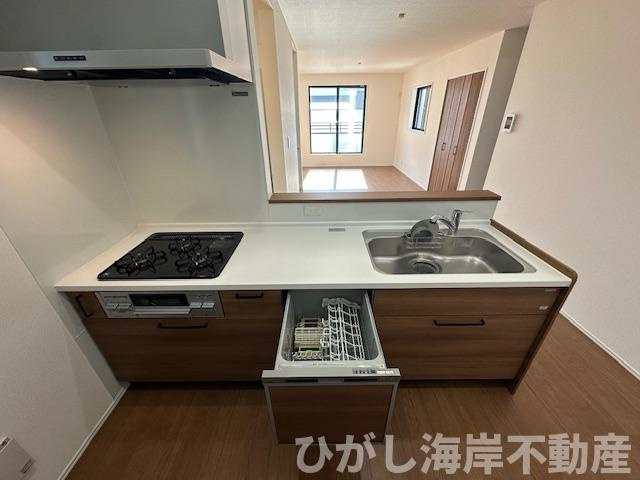 茅ヶ崎市浜須賀　新築戸建　全４棟のキッチン|食洗器付きシステムキッチン