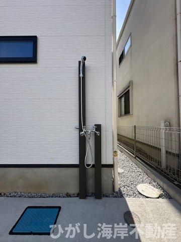 茅ヶ崎市浜須賀　新築戸建　全４棟の庭|外用シャワー