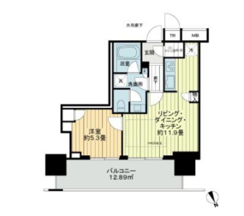 津田沼　ザ・タワーの間取り