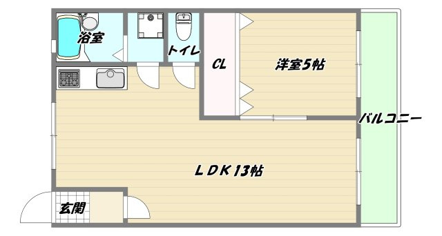 大阪市淀川区木川西１丁目の賃貸マンションの間取り