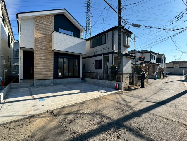 所沢市上新井４丁目新築戸建て2号地の前面道路含む現地写真