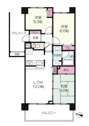 【間取り】 | 3LDK・専有面積：66.58㎡・バルコニー面積：11.40㎡・アルコーブ面積：10.23㎡