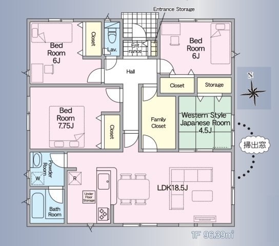 【間取り】 | 大野城市乙金台2丁目第2・平屋　1号棟（全1棟）【仲介手数料無料・0円】 | 平日、土日祝日もお好きな日時にご見学可能です。お気軽にお問合せ下さい。