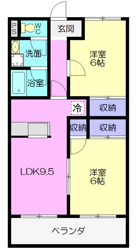 シャインハイム池端の間取り