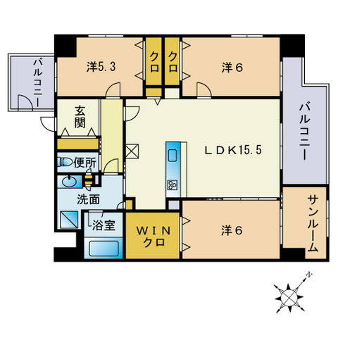 A-style六本松の間取り