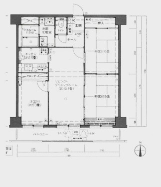 グランデュア北郷の間取り
