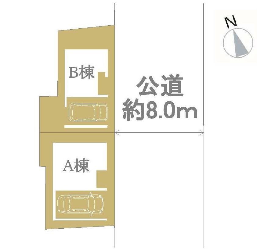 【横浜市保土ケ谷区釜台町15-20全2棟新築戸建て】★仲介手数料無料★（常盤台小学校・保土ケ谷中学校）の区画図