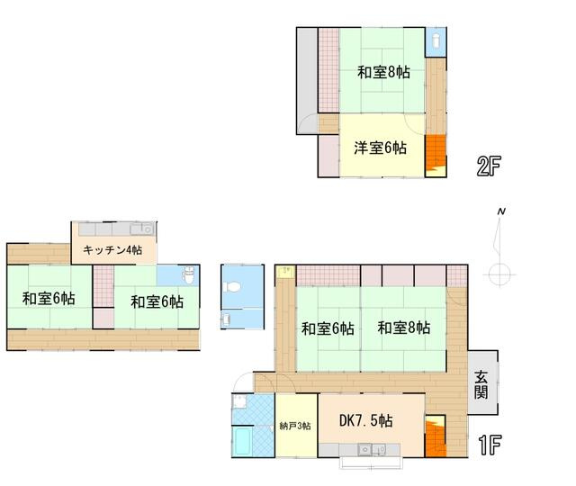 瑞浪市土岐町の中古一戸建の間取り
