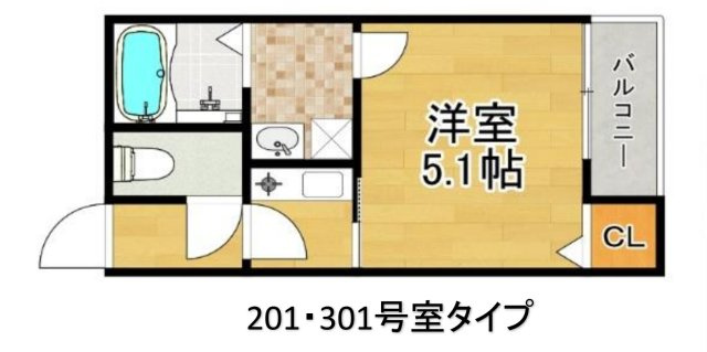 AZハイツ　大阪市大正区1棟マンション「各大正駅徒歩６分」「令和４年新築」の間取り