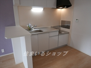 広島市安佐北区亀山９丁目のアパートのキッチン|浄水器一体型シャワー水栓