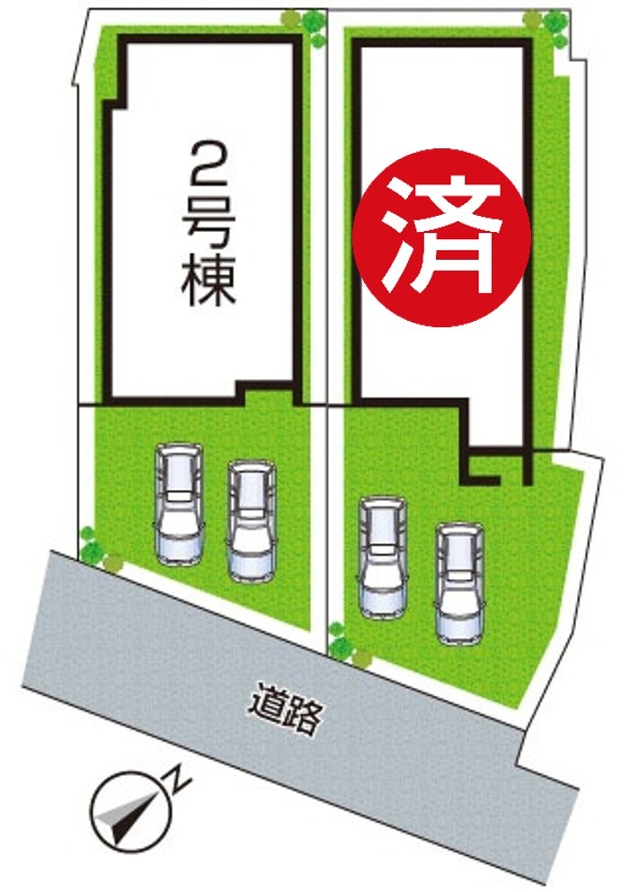 岸和田市並松町　第5期　新築一戸建ての区画図|全2区画