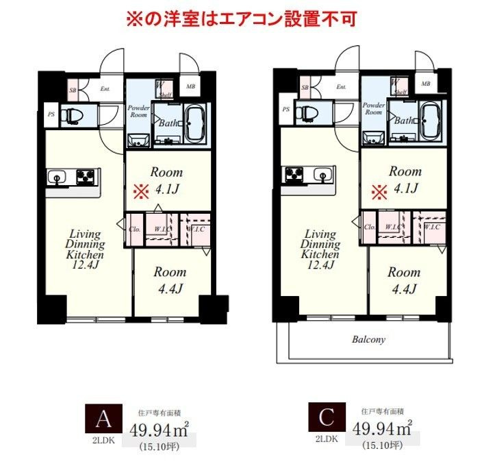 Mys Casetta Kurume(ミースカセッタ久留米)の区画図