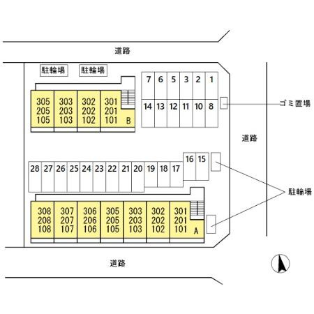 ヴィオーラ八番　Ａの区画図
