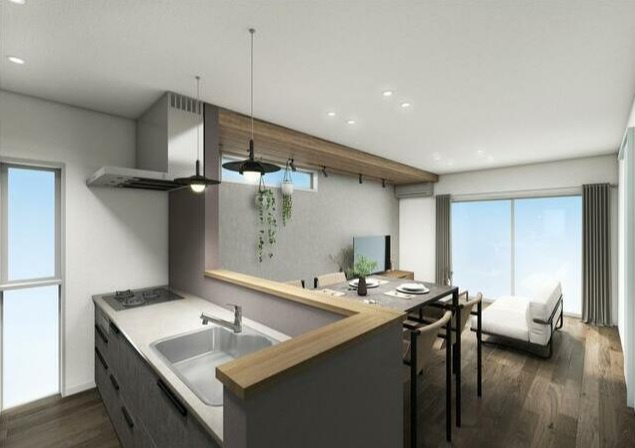 高知市旭天神町 -１号地-新築戸建ての外観|2025.9月：現況