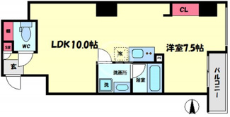 【間取り】 | FLAT34北堀江（フラット34北堀江）（テナント） | FLAT34北堀江　間取り