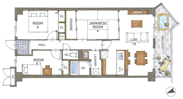 ディオ・フェルティ大津瀬田　天然木フルリノベーション