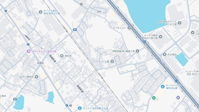 加古川市平岡町高畑　新築一戸建ての地図