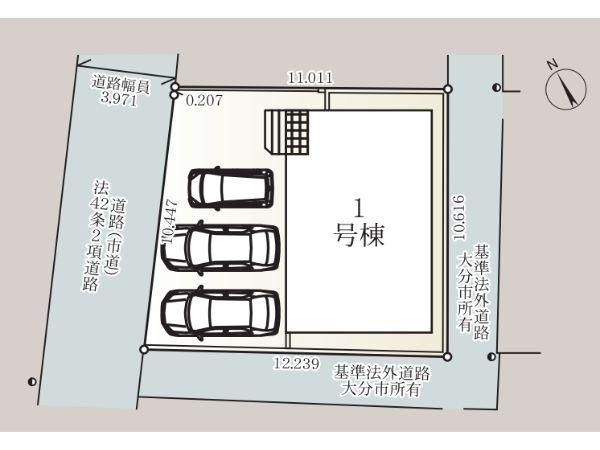 徳島第6-1号棟の区画図|※図面と現況が異なる場合は現況を優先させていただきます。