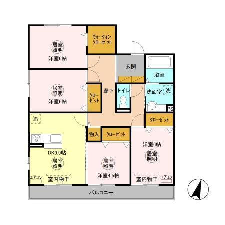 ルミウス（宮中）Bの間取り