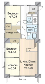 【間取り】 | 【ファミール富士見】★仲介手数料無料★（橘小学校・伊勢山中学校）