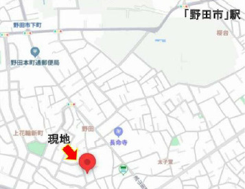 野田市上花輪　売地　50坪　の地図