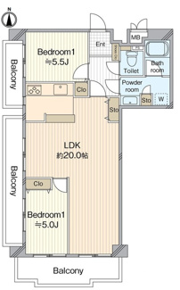 【間取り】 | 【杁中スカイタウンA棟】✨️仲介手数料無料✨️滝川小学校・川名中学校