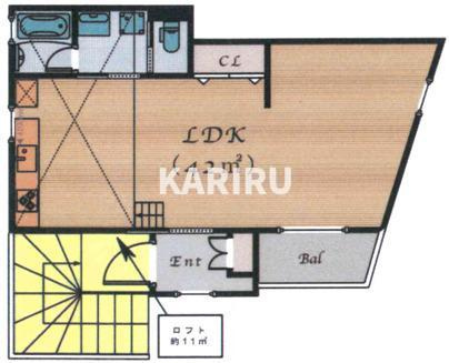 ＬＵＸ　ＳＱＵＡＲＥ　ＳＨＩＭＩＺＵの間取り