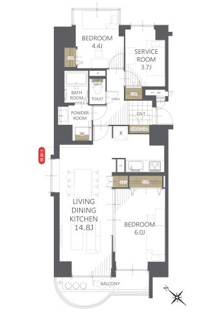 【間取り】ライオンズマンション本町通 