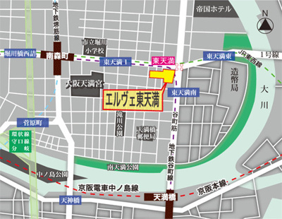 【地図】 | エルヴェ東天満