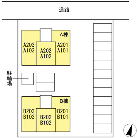 プレミール　B棟の区画図