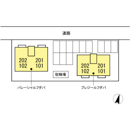 プレジールフダバの区画図