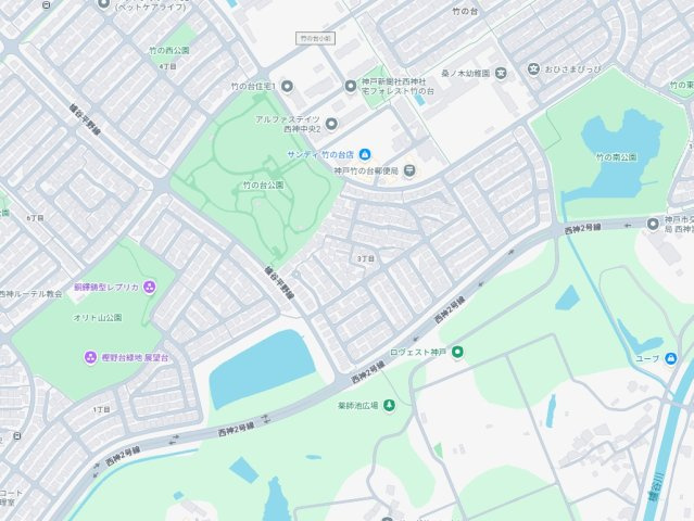 神戸市西区竹の台　第5期　新築一戸建ての地図