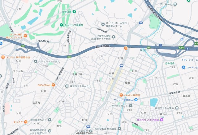 神戸市垂水区千鳥が丘　新築一戸建ての地図