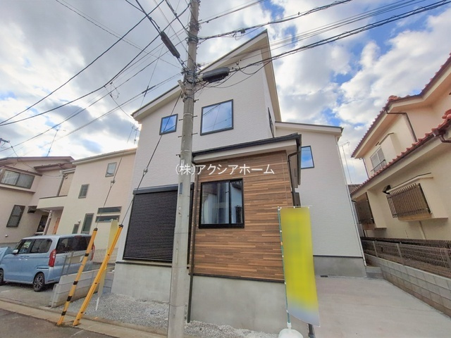 所沢市北秋津・全1棟　新築一戸建　～LDK23.3帖～の外観|現地写真（2026年2月13日撮影）