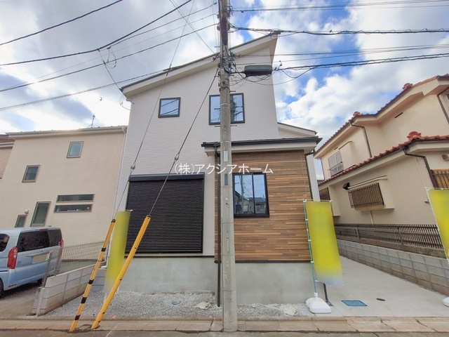 所沢市北秋津・全1棟　新築一戸建　～LDK23.3帖～の外観|現地写真（2026年2月13日撮影）