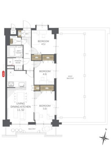 【間取り】シティコーポパルナス廻田パート２ 